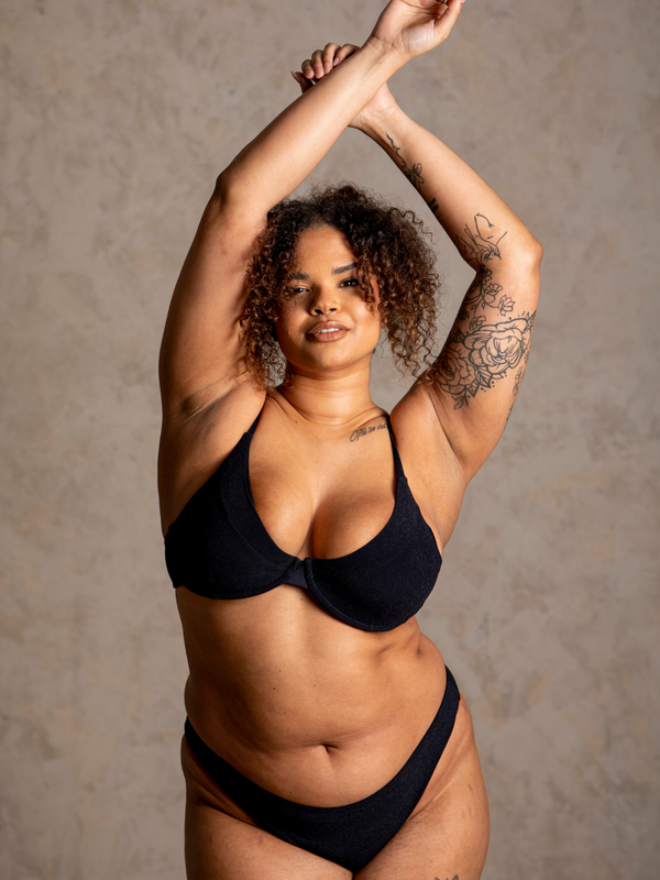 SWIM SOCIETY | UNDERWIRE BIKINI BLACK | SUSTAINABLE SWIMWEAR | IMAGE 4