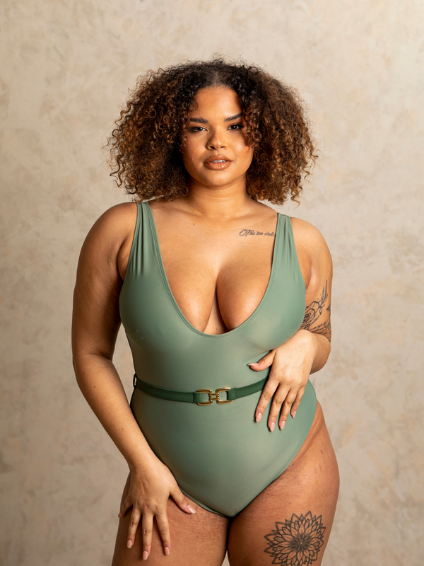 SWIM SOCIETY | CATHERINE KHAKI SWIMSUIT | SUSTAINABLE SWIMWEAR | IMAGE 3